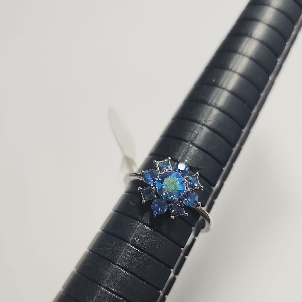 Silver And Blue Ring Size 8